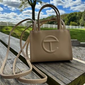 Telfar Small Cream Shopping Bag